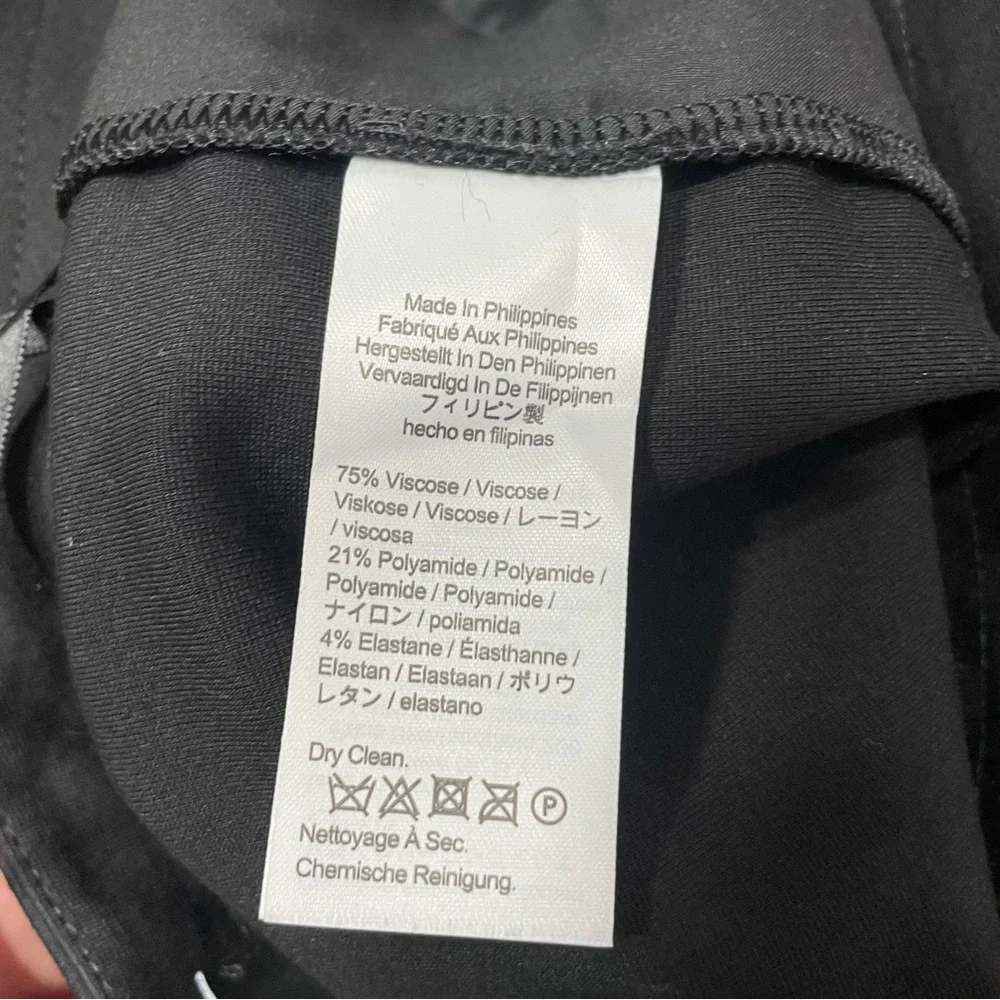 J‎ crew Skinny trouser in Italian ponte black Pants size 6 BD303 Made in Italy